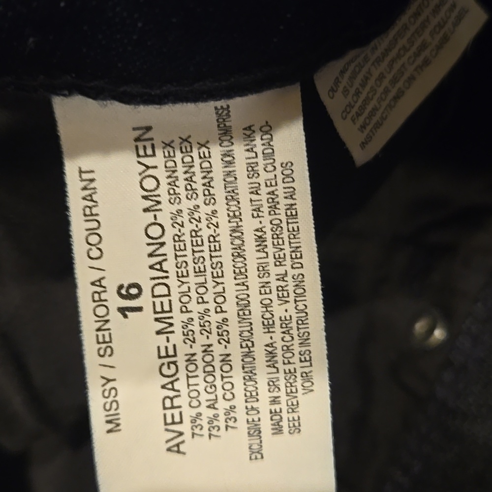⛱️Gloria Vanderbilt Indigo Jeans Size 16 - Picture 3 of 10